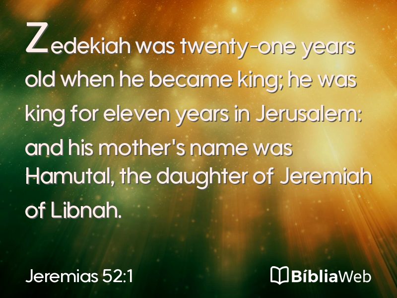 Jeremias 52:1 em imagem para compartilhar