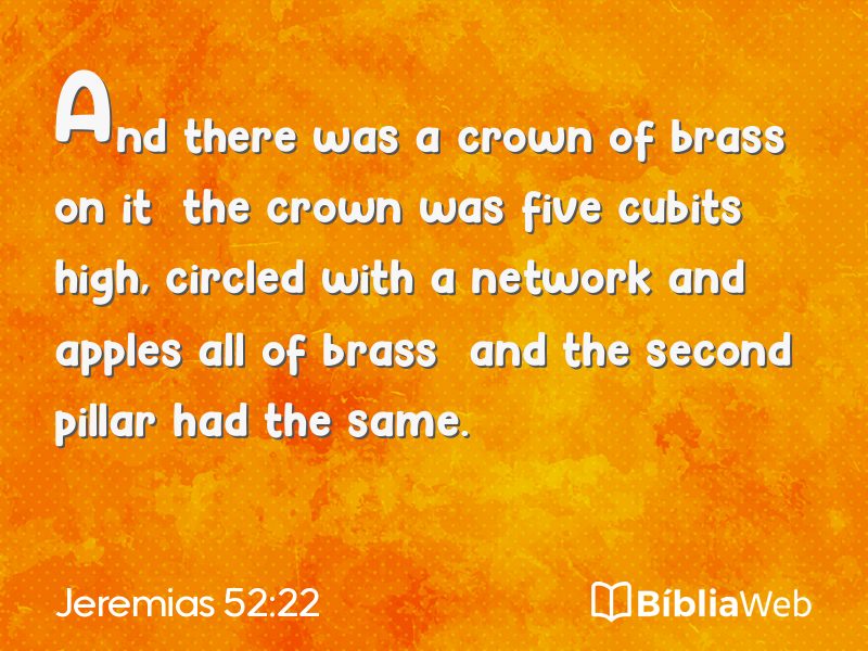 Jeremias 52:22 em imagem para compartilhar