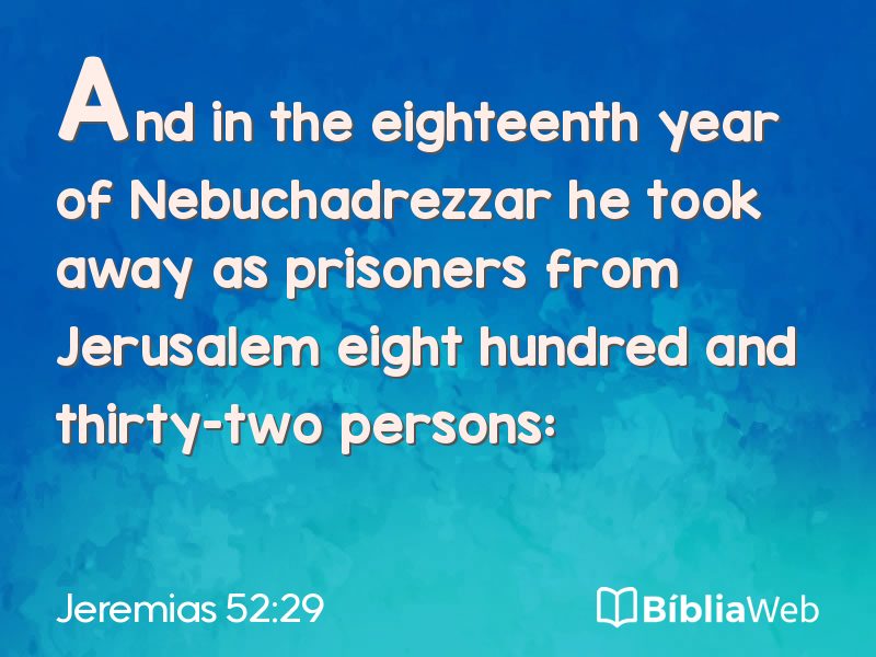 Jeremias 52:29 em imagem para compartilhar