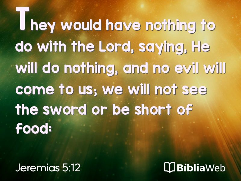 Jeremias 5:12 em imagem para compartilhar