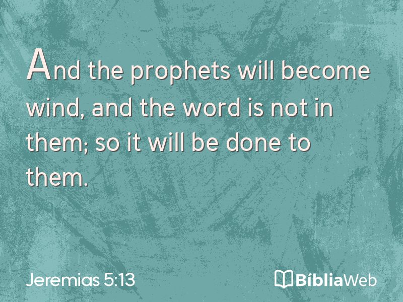 Jeremias 5:13 em imagem para compartilhar