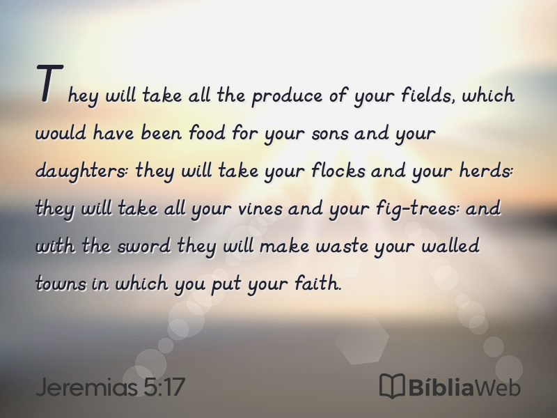 Jeremias 5:17 em imagem para compartilhar