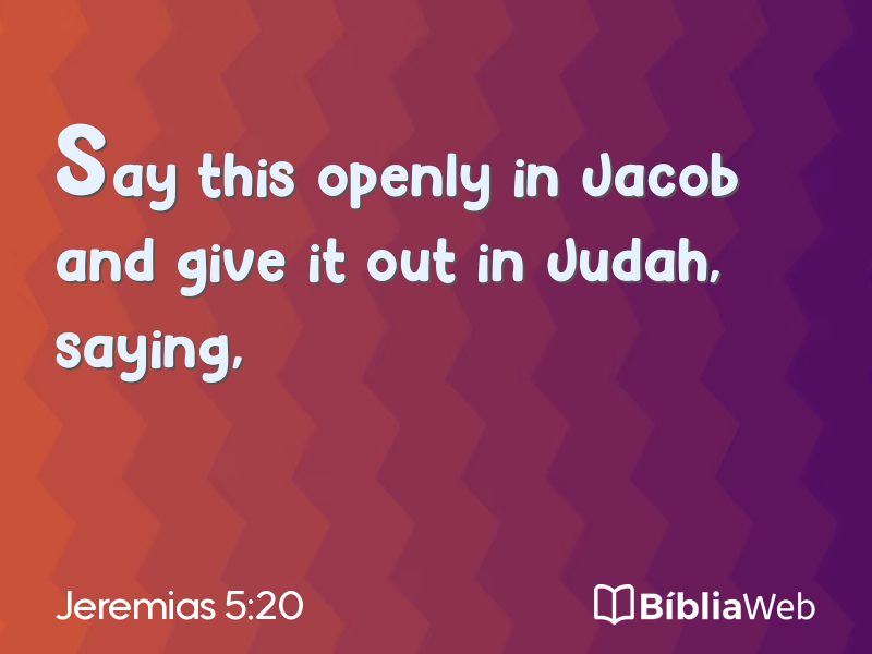 Jeremias 5:20 em imagem para compartilhar