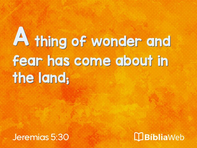 Jeremias 5:30 em imagem para compartilhar