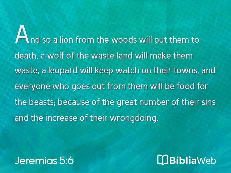 Jeremias 5:6 em imagem para compartilhar