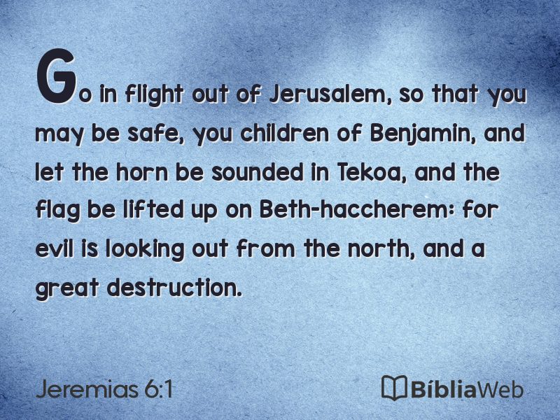 Jeremias 6:1 em imagem para compartilhar