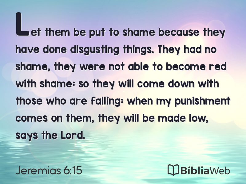 Jeremias 6:15 em imagem para compartilhar