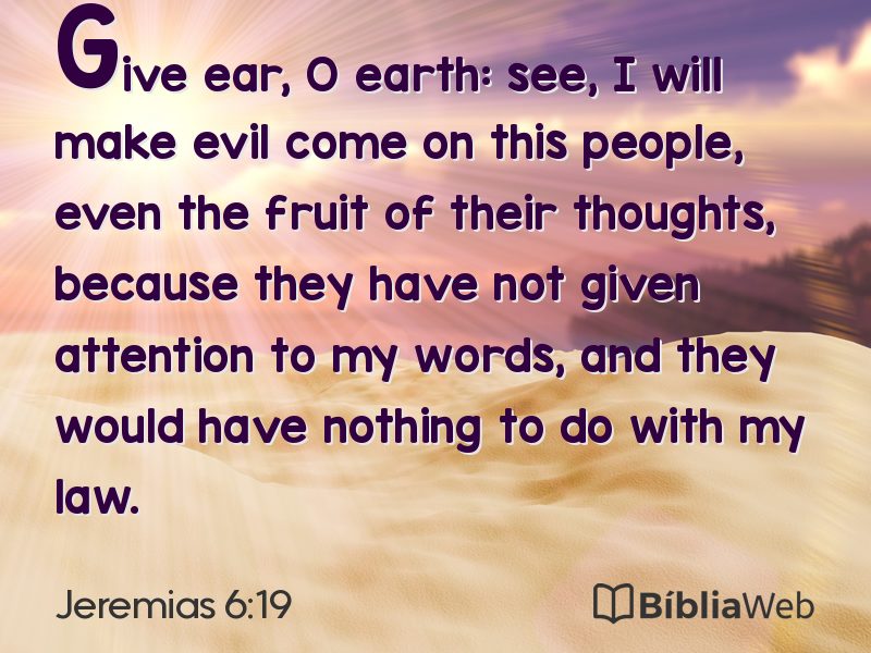 Jeremias 6:19 em imagem para compartilhar