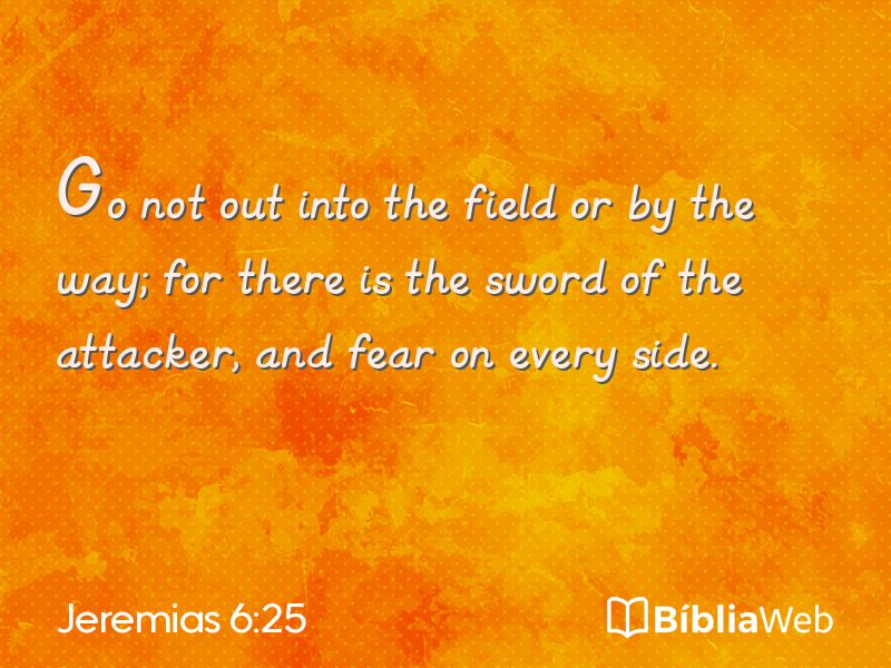 Jeremias 6:25 em imagem para compartilhar