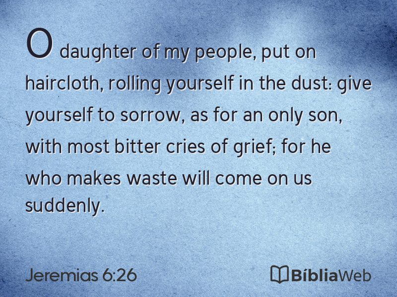 Jeremias 6:26 em imagem para compartilhar