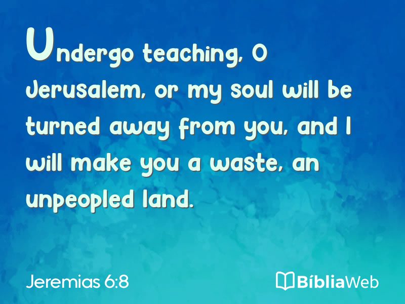 Jeremias 6:8 em imagem para compartilhar