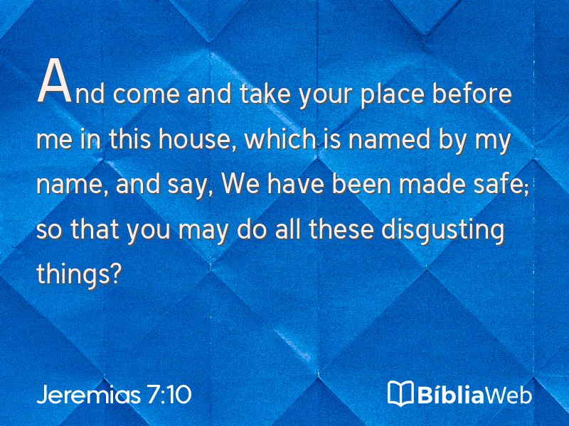 Jeremias 7:10 em imagem para compartilhar