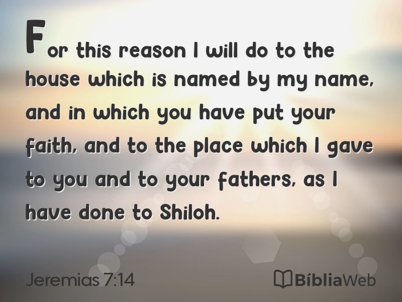 Jeremias 7:14 em imagem para compartilhar