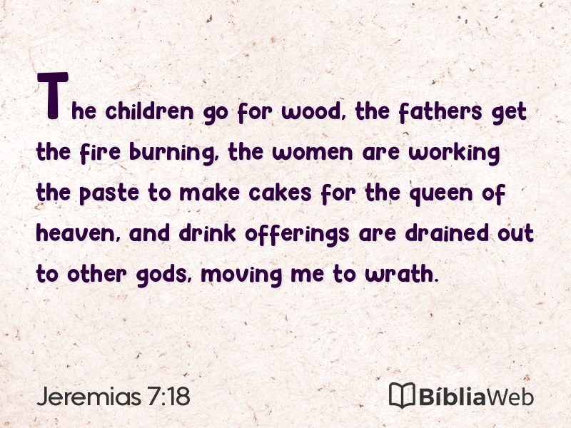Jeremias 7:18 em imagem para compartilhar