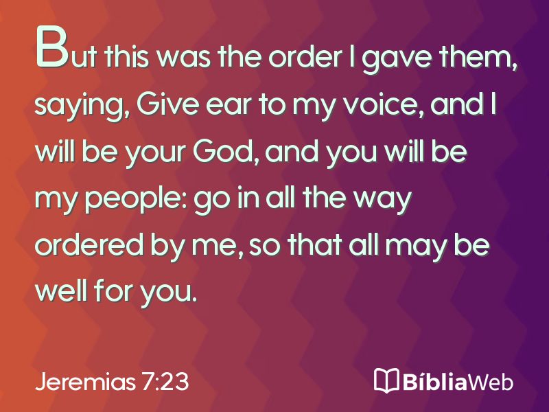 Jeremias 7:23 em imagem para compartilhar