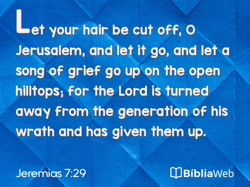 Jeremias 7:29 em imagem para compartilhar