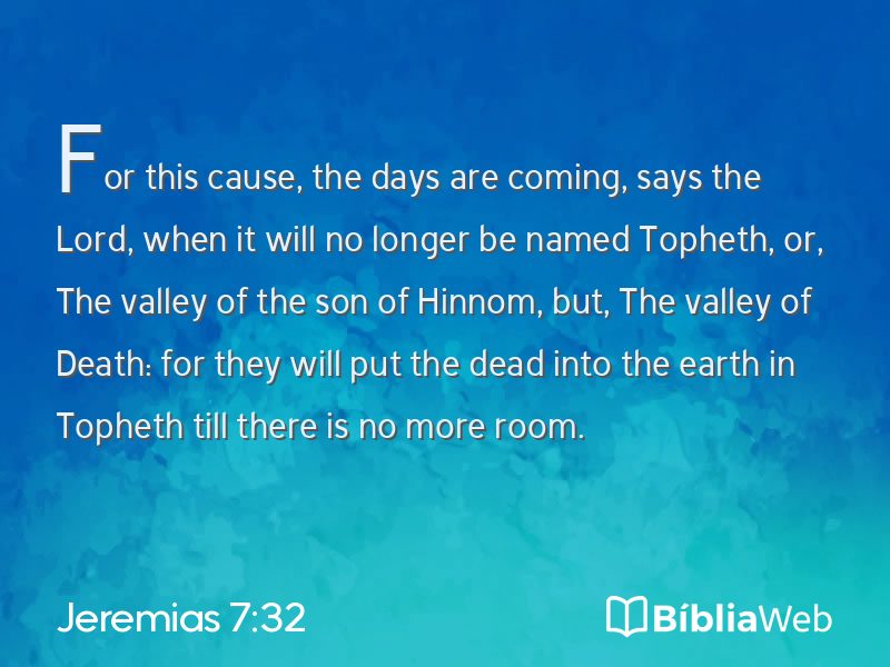 Jeremias 7:32 em imagem para compartilhar