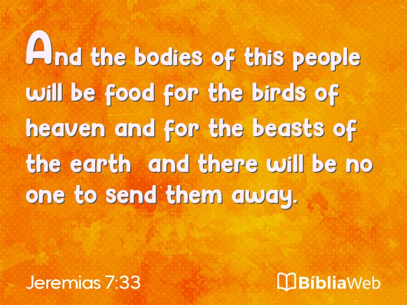 Jeremias 7:33 em imagem para compartilhar