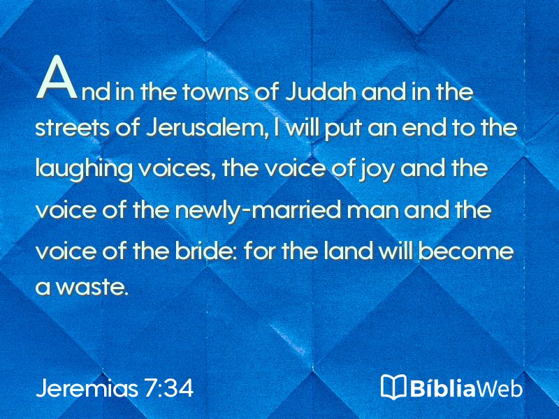 Jeremias 7:34 em imagem para compartilhar