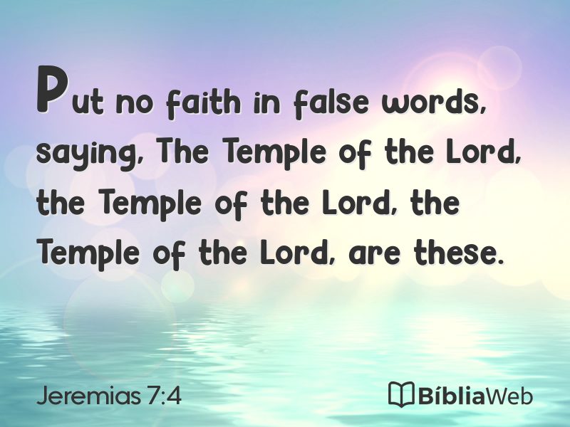 Jeremias 7:4 em imagem para compartilhar