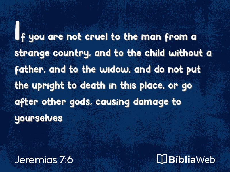 Jeremias 7:6 em imagem para compartilhar