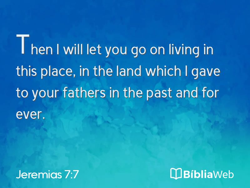 Jeremias 7:7 em imagem para compartilhar