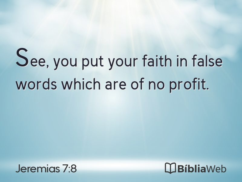 Jeremias 7:8 em imagem para compartilhar
