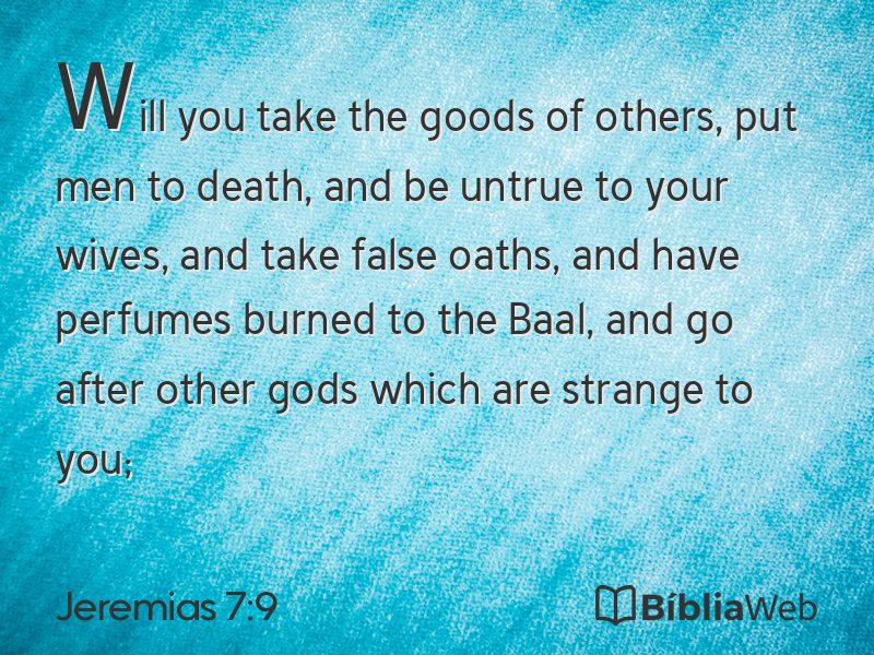 Jeremias 7:9 em imagem para compartilhar