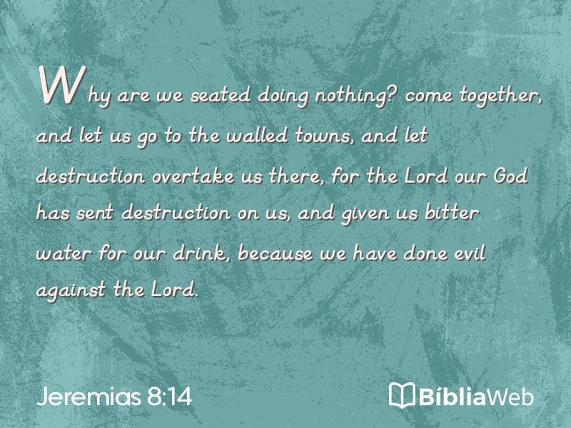 Jeremias 8:14 em imagem para compartilhar