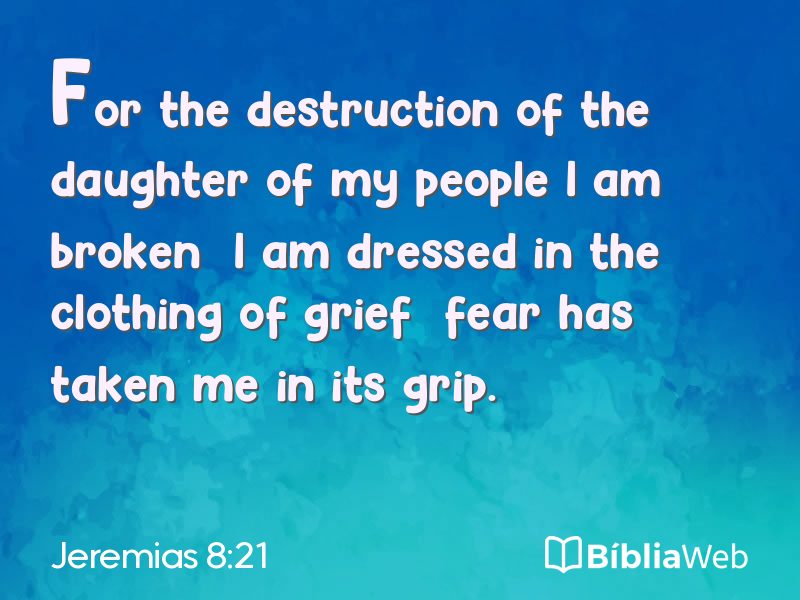 Jeremias 8:21 em imagem para compartilhar