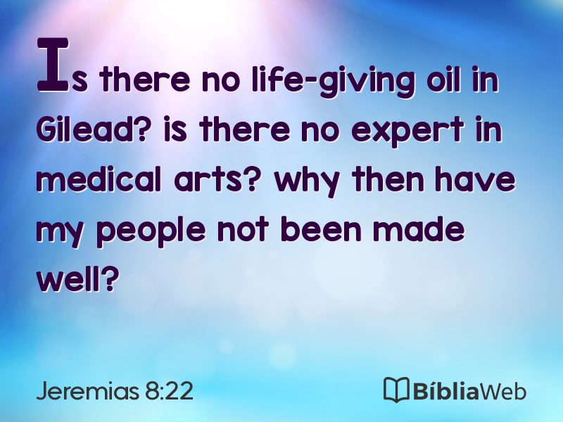 Jeremias 8:22 em imagem para compartilhar