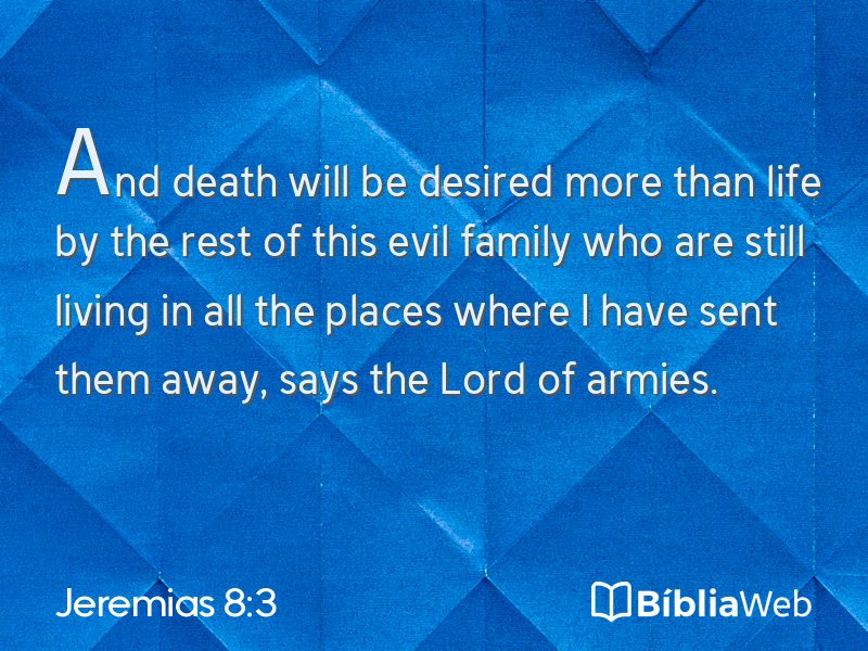Jeremias 8:3 em imagem para compartilhar