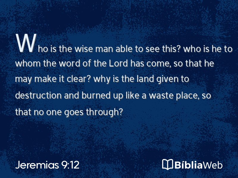 Jeremias 9:12 em imagem para compartilhar
