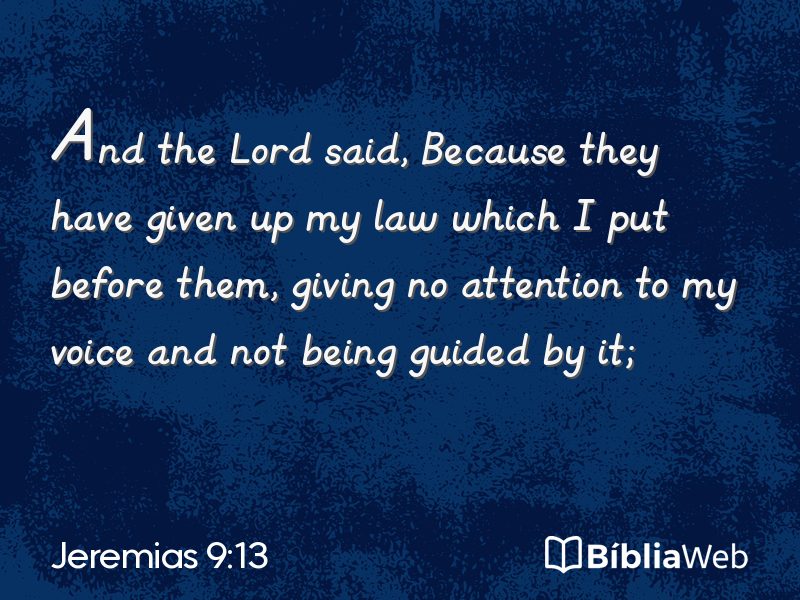 Jeremias 9:13 em imagem para compartilhar
