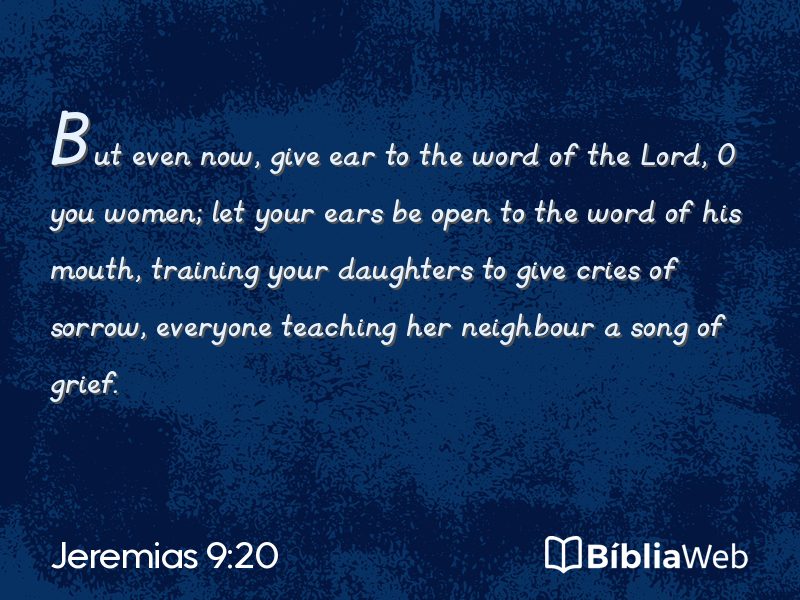 Jeremias 9:20 em imagem para compartilhar