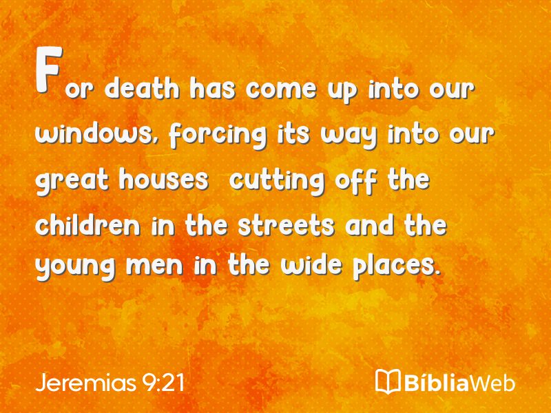 Jeremias 9:21 em imagem para compartilhar