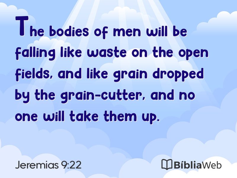 Jeremias 9:22 em imagem para compartilhar