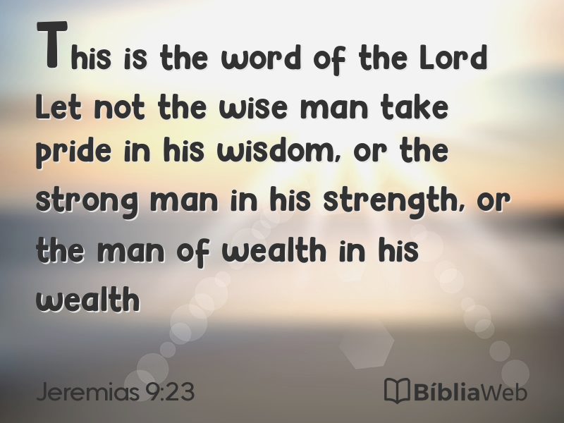 Jeremias 9:23 em imagem para compartilhar