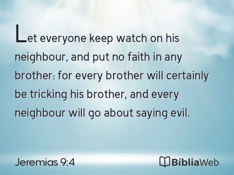 Jeremias 9:4 em imagem para compartilhar