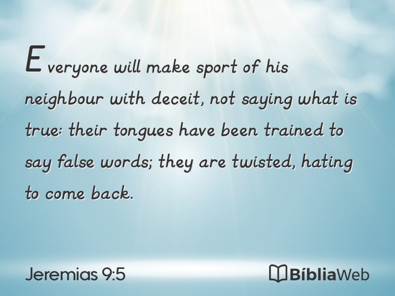 Jeremias 9:5 em imagem para compartilhar