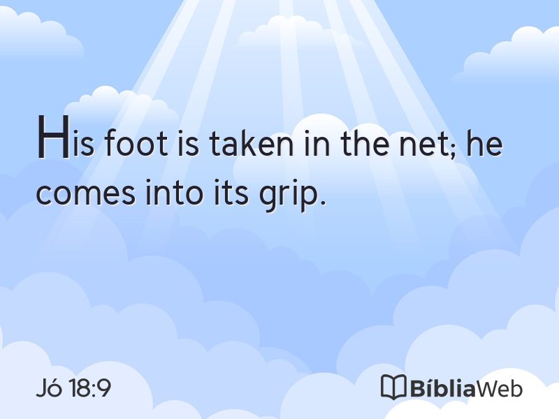Jó 18:9 em imagem para compartilhar
