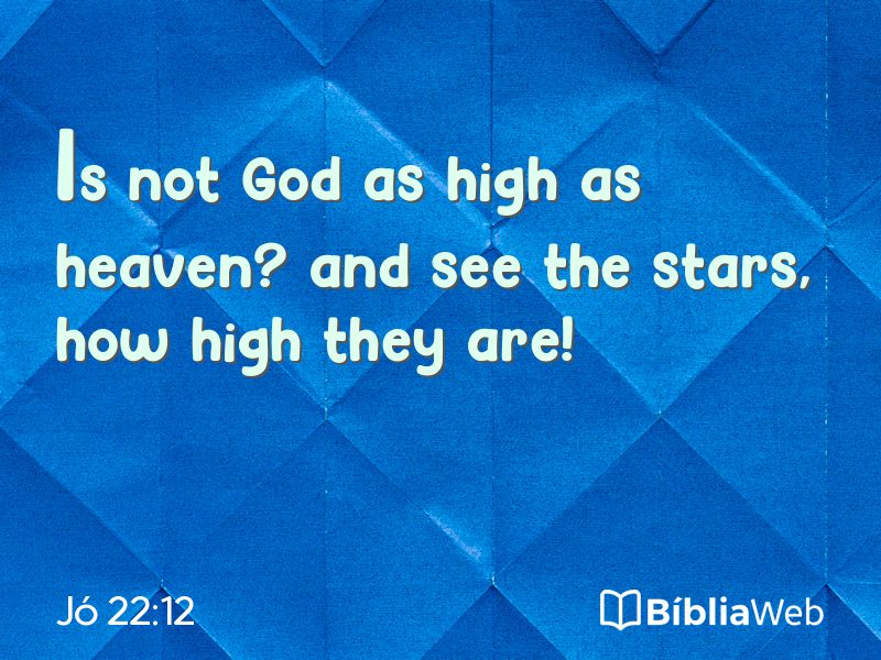 Jó 22:12 em imagem para compartilhar