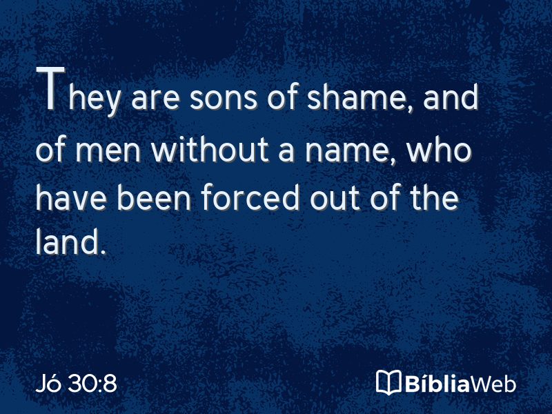 Jó 30:8 em imagem para compartilhar