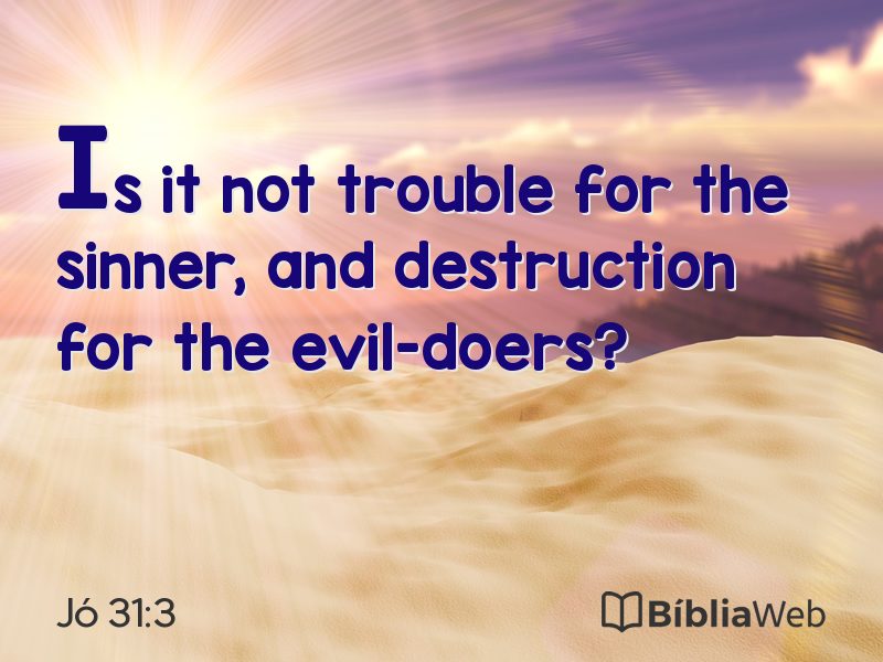 Jó 31:3 em imagem para compartilhar