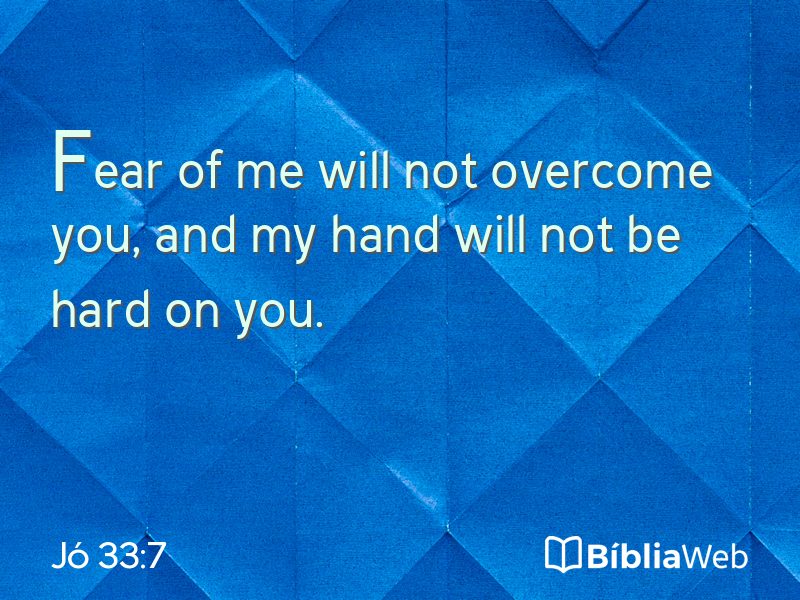 Jó 33:7 em imagem para compartilhar