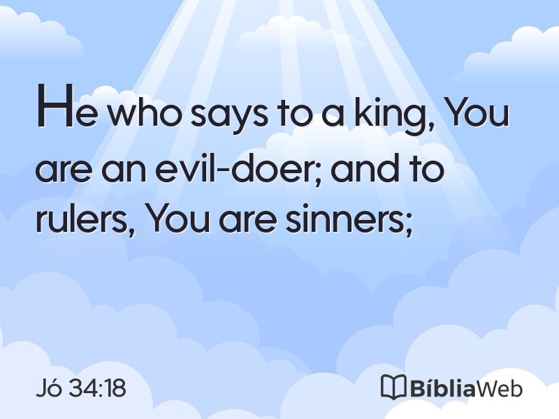 Jó 34:18 em imagem para compartilhar