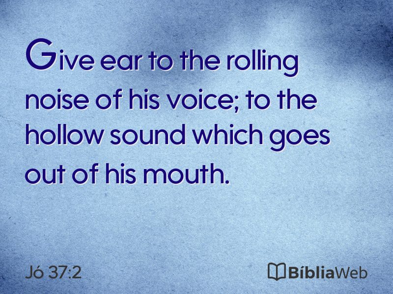 Jó 37:2 em imagem para compartilhar