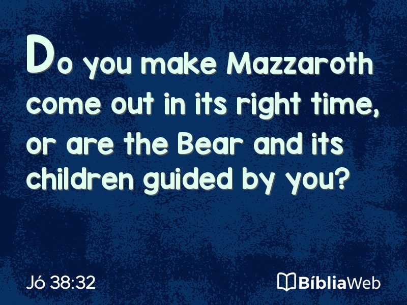Jó 38:32 em imagem para compartilhar