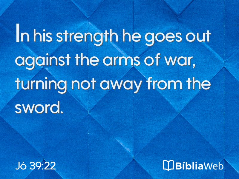 Jó 39:22 em imagem para compartilhar