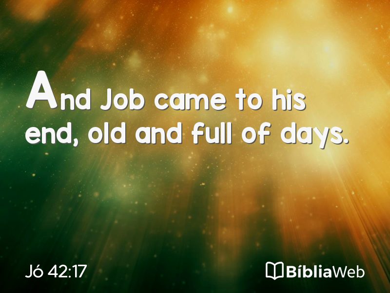 Jó 42:17 em imagem para compartilhar